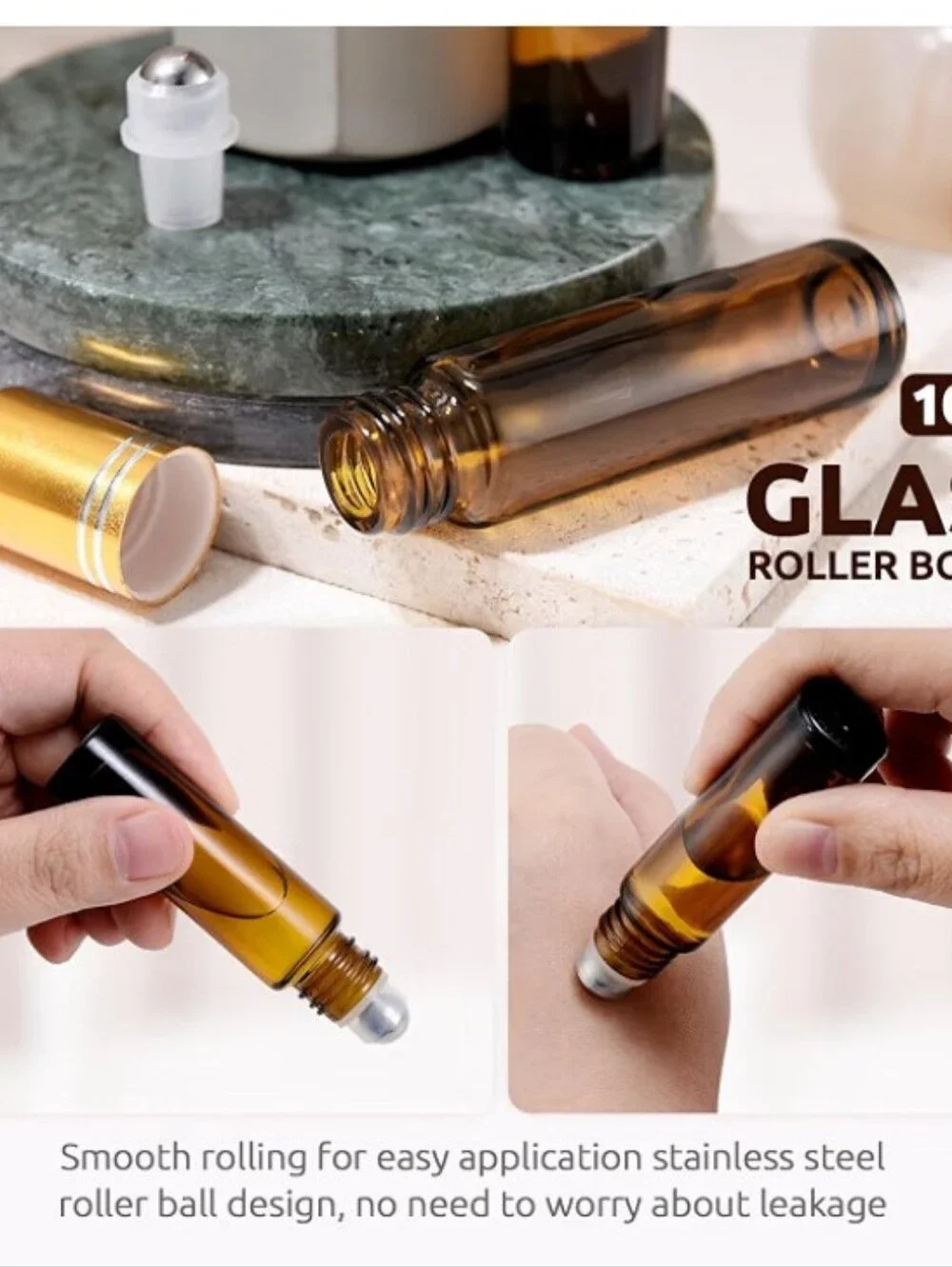 Glass Amber Roller Ball Vials